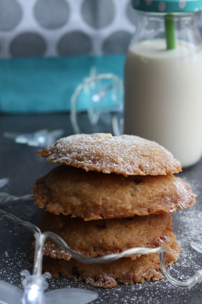 A stack of gluten free cookies made from the Free From Fairy wholegrain gluten free flour blend