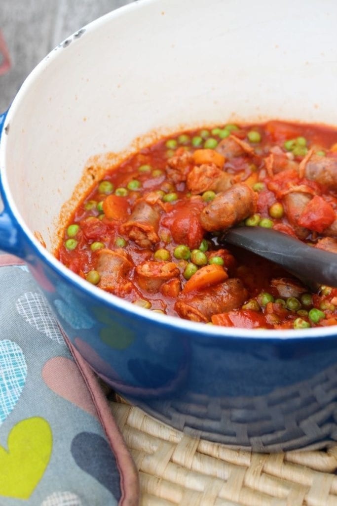 gluten free sausage casserole or simple sausage stew