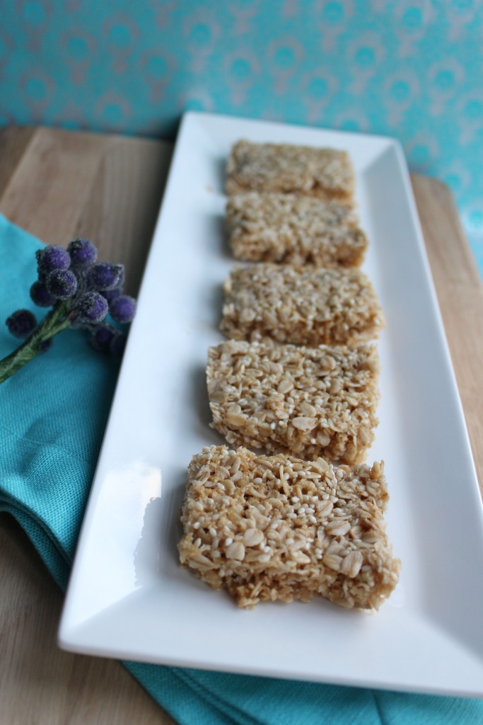 Gluten free flapjacks - portrait image.