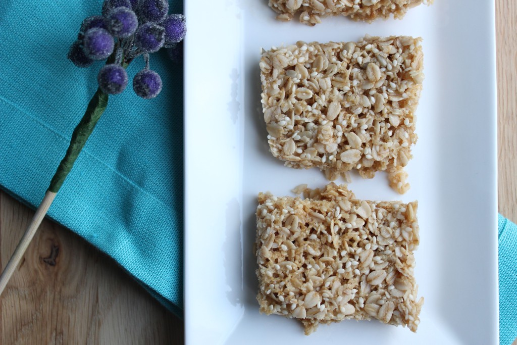 Gluten free flapjacks - view from above