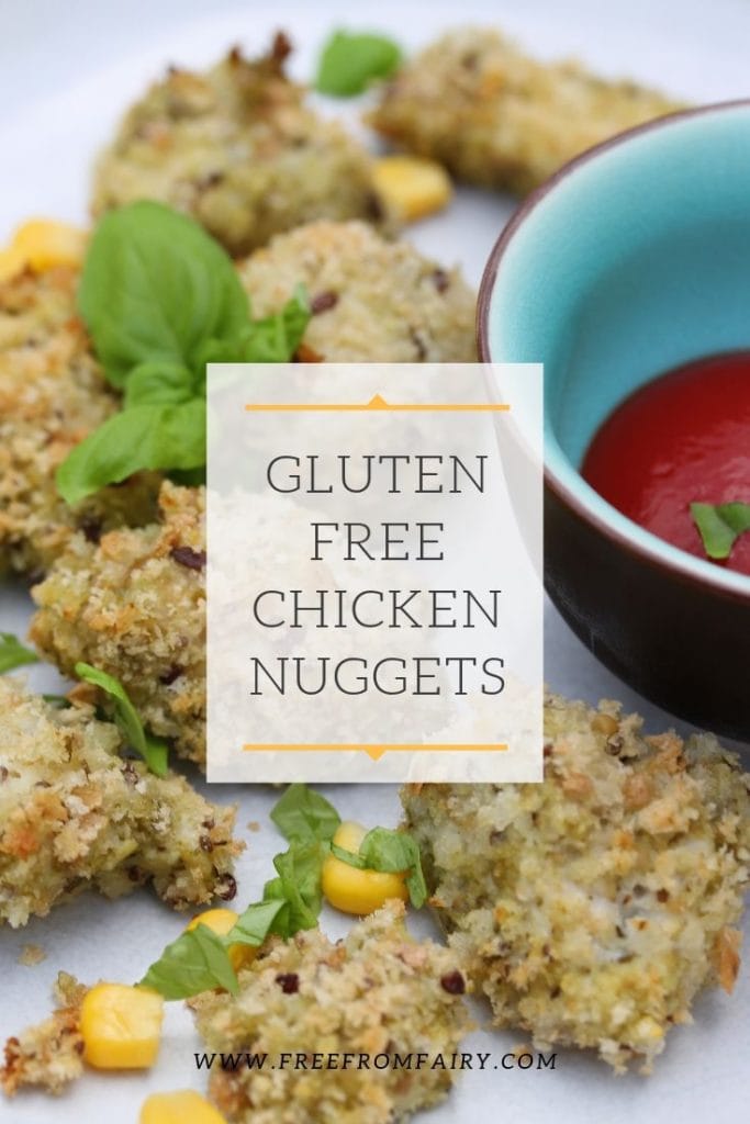 Easy gluten free chicken nuggets. Perfect gluten free foods for kids. #glutenfreechickennuggets #glutenfreechickentenders #glutenfreechickenstrips #glutenfreemealkids #eggfreechickennuggets #dairyfreechickennuggets