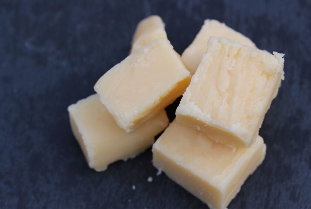 3 ingredient fudge made with milk, butter and sugar. #freefromfairy