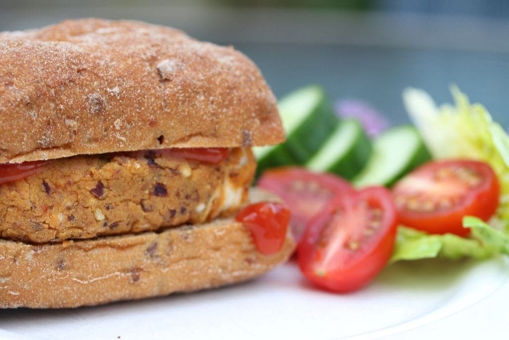 Simple Mexican bean burger