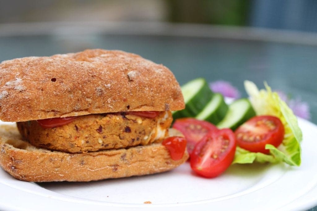 An easy gluten free bean burger