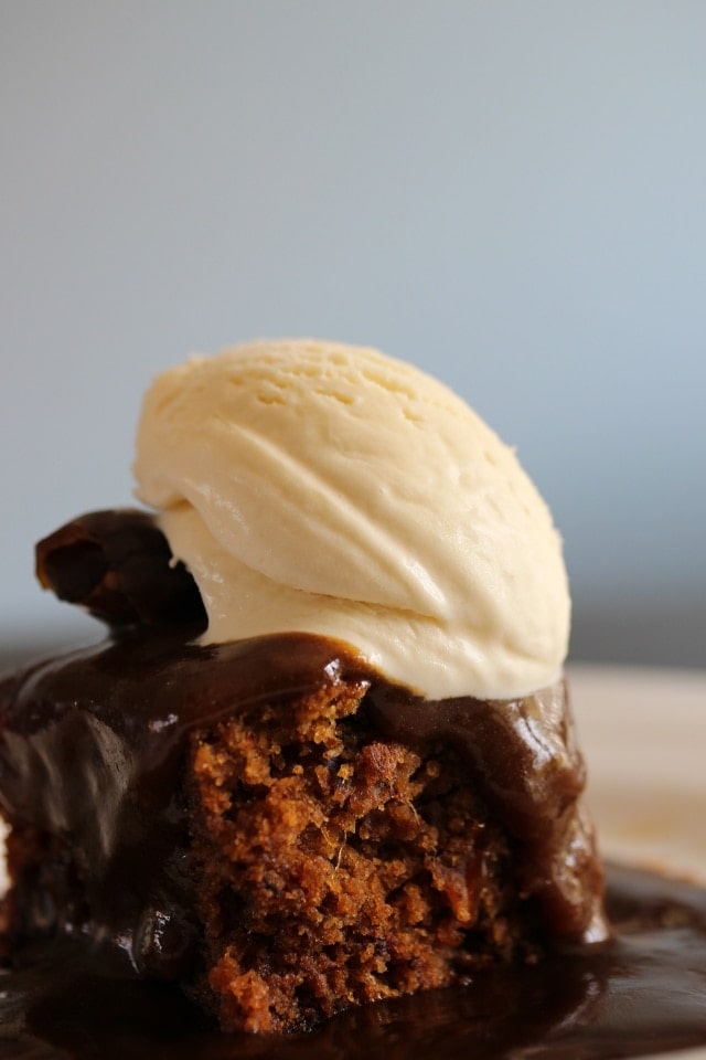 A perfect gluten free sticky toffee pudding. The ideal dessert that everyone can enjoy. This one is simple to make and uses the Free From Fairy's wholegrain gluten free flour blend. #glutenfree #dairyfree #stickytoffeepudding