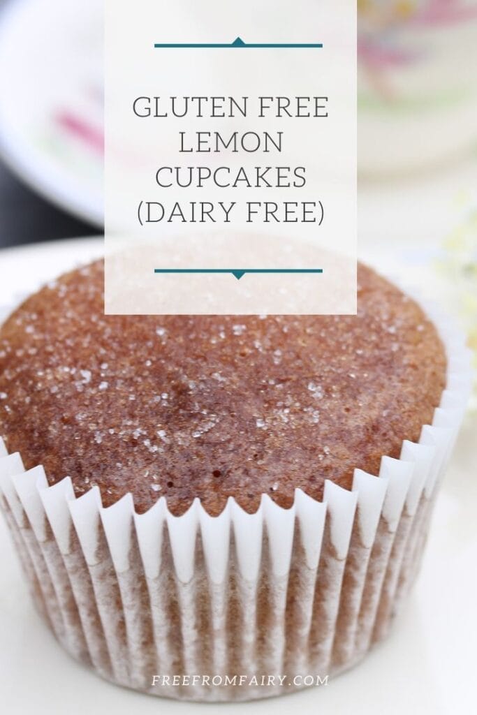 gluten free lemon cupcakes. A simple recipe that is dairy free too. #glutenfreecupcakes #recipesforcoeliacs #celiacrecipe #glutenfreecupcake #lemoncupcake