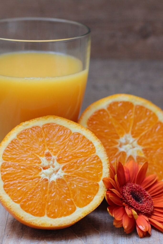 Orange juice - the Tropicana one is fortified with calcium