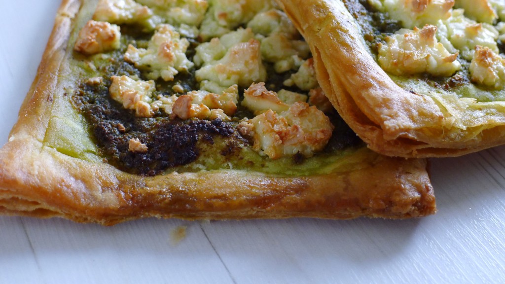 Spinach and feta pie with gluten and dairy free puff pastry