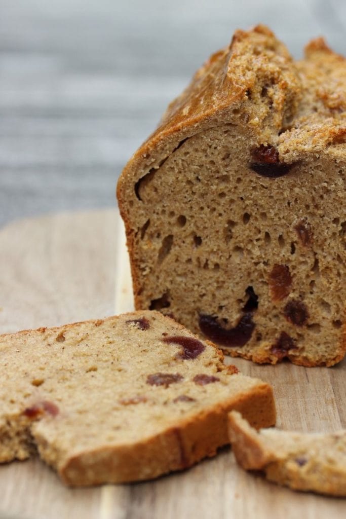 Gluten free fruit loaf made with Free From Fairy gluten free flour