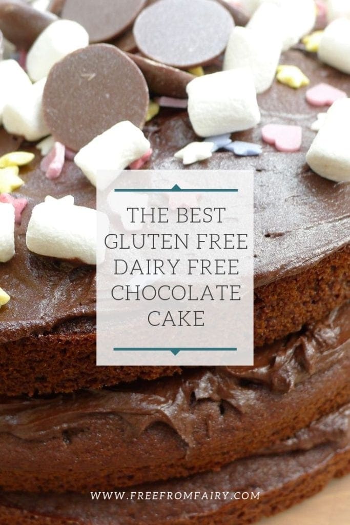 Make the best gluten free dairy free chocolate cake. This recipe is also vegan. #glutenfree #dairyfree #eggfree #vegan #glutenfreechocolatecake #dairyfreechocolatecake