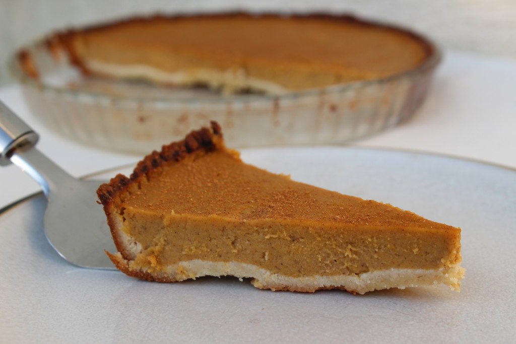 A grain free, refined sugar free, dairy free pumpkin pie