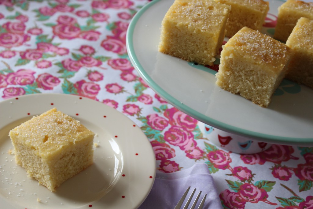 A lemon drizzle cake that's free from gluten, dairy and refined sugar