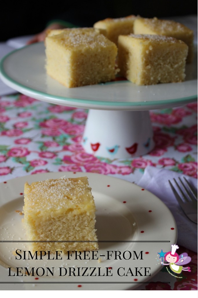 Simple gluten free lemon drizzle cake that's also free from dairy and refined sugar. #freefromfairy #freefromcake #glutenfreedairyfreecake #glutenfreelemondrizzlecake #dairyfreelemondrizzlecake