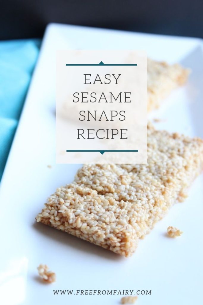 Make your own sesame snaps. So easy and quick with no refined sugar or dairy. #dairyfree #refinedsugarfree #sesameseeds #sesameseedsrecipes