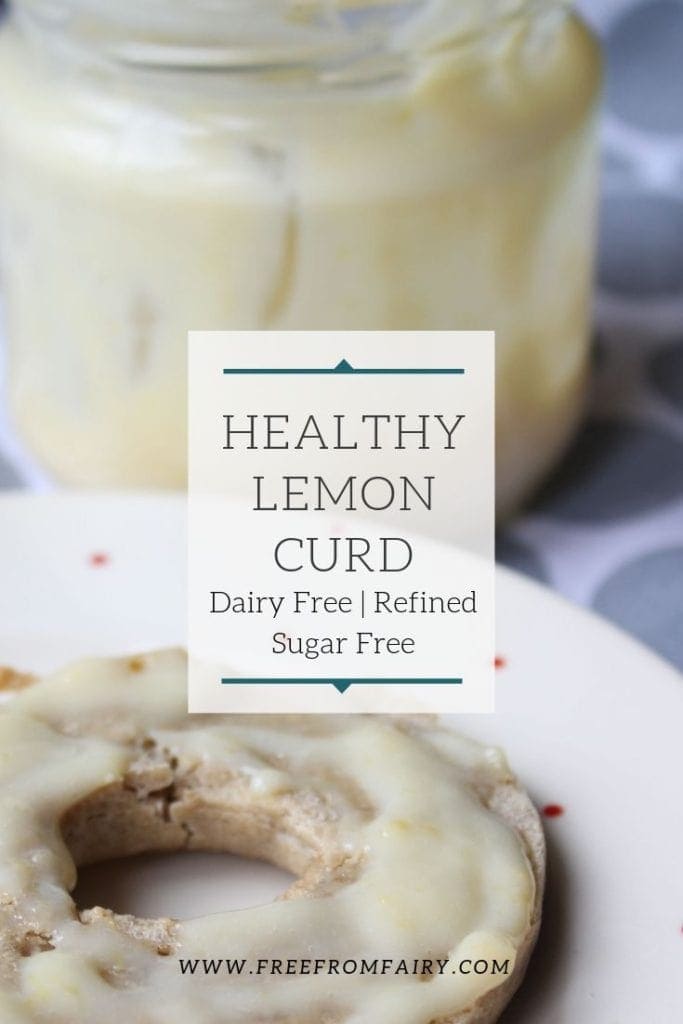 Healthy lemon curd is made with coconut oil and rice syrup (or other refined sugar free sweetener). #sugarfreelemoncurd #dairyfreelemoncurd #glutenfreelemoncurd #lemoncurdrecipe