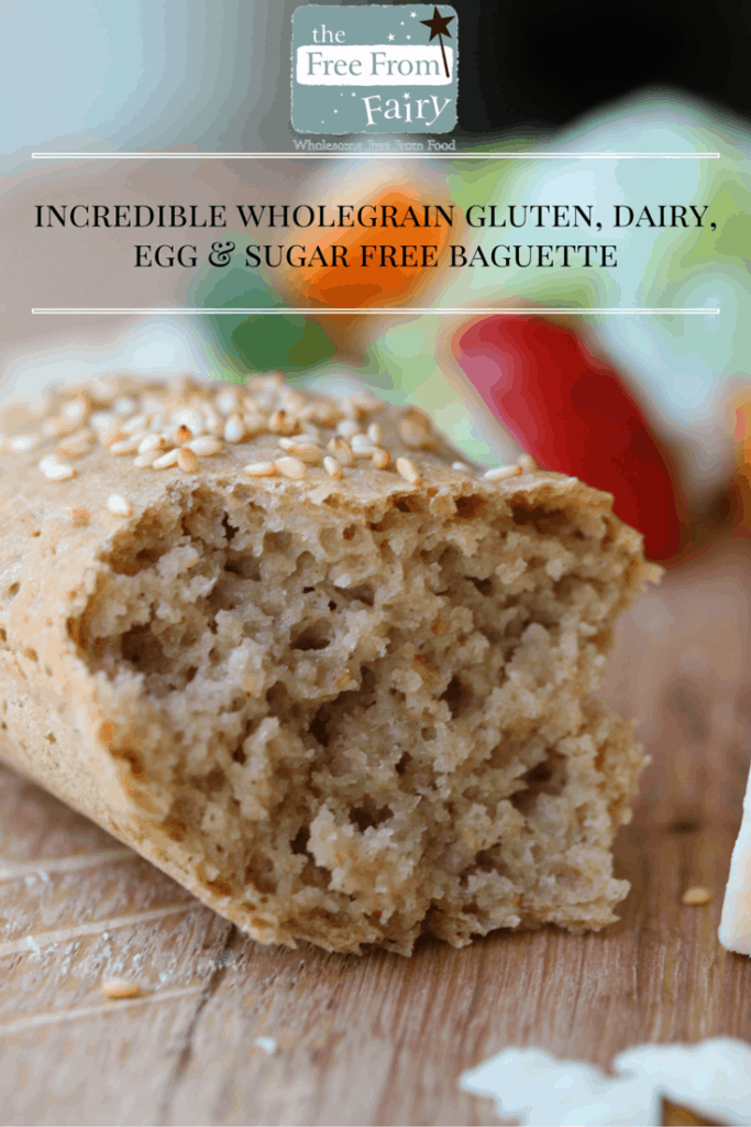 incredible wholegrain gluten, dairy, egg & sugar free baguette