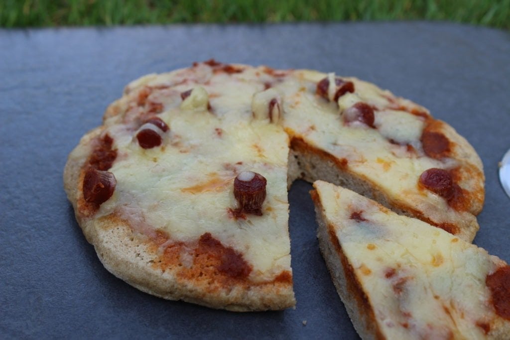 A gluten free frying pan pizza