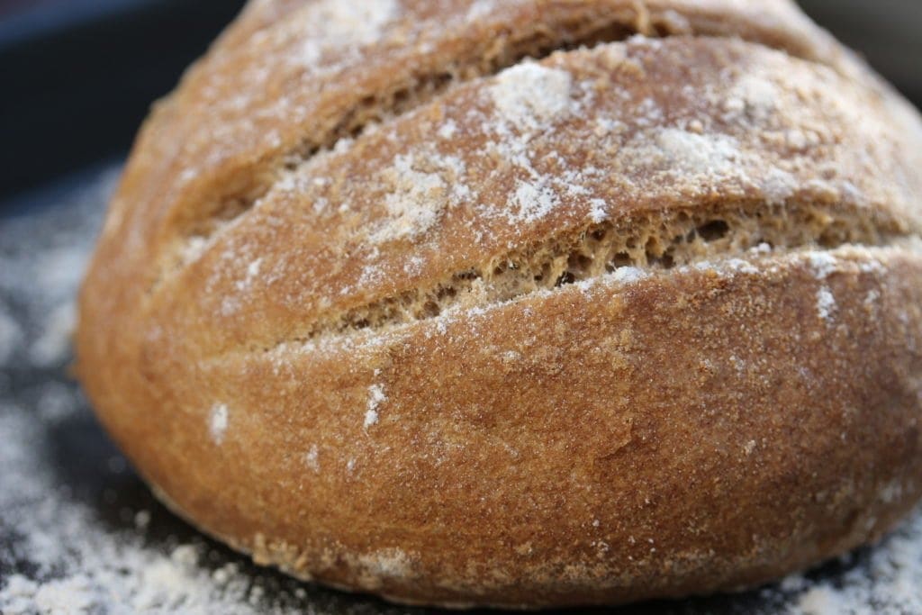 Boule made from gluten-free wholegrain flour blend by the Free From Fairy