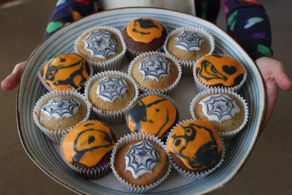 A tray of gluten free dairy free cupcakes