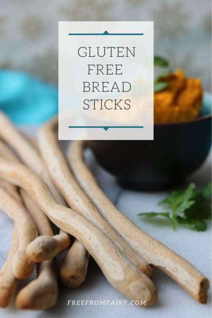 Make these simple gluten free breadsticks. The perfect snack or addition to a buffet. #glutenfreebreadsticks #glutenfreeparties #glutenfreesnacks #freefromfairy