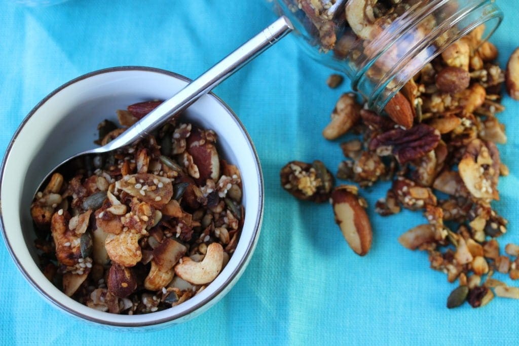 A gluten-free, low carb, sugar-free granola recipe. Perfect to get back in shape after Christmas!