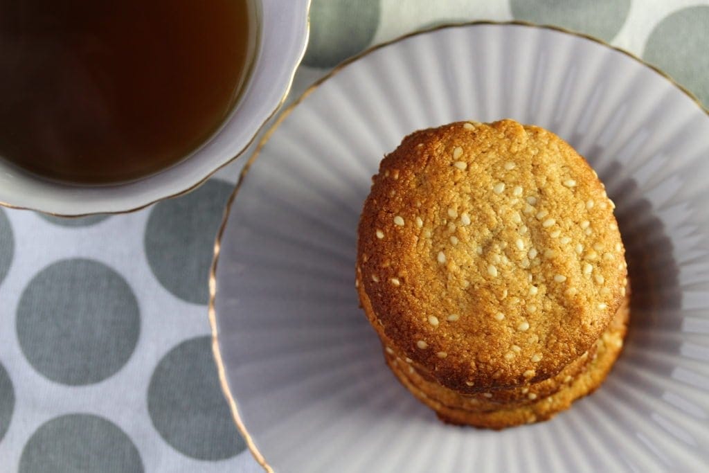 Paleo ginger and sesame cookies