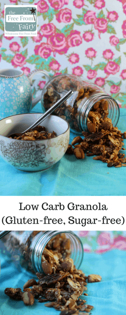 Healthy granola. Low carb. No gluten. No sugar. Sweetened with banana. Suitable for GAPS, Paleo and SCD diets.