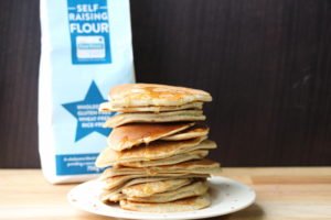 Perfect pancakes made in a jar! Super simple and easy even the kids can do this. Gluten free and dairy free made with Free From Fairy wholegrain gluten and rice free flour blend