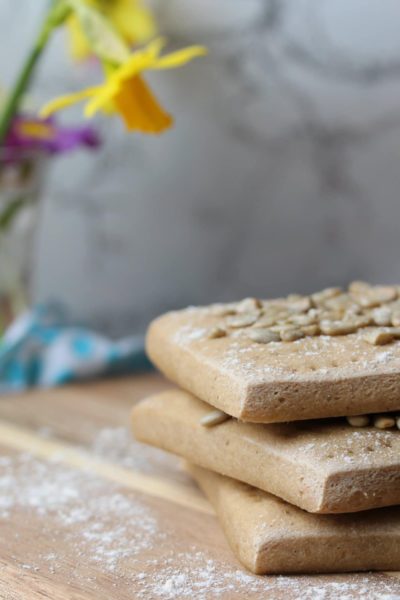 Wholegrain gluten free sandwich thins. Also dairy-free and egg-free. So simple to make.
