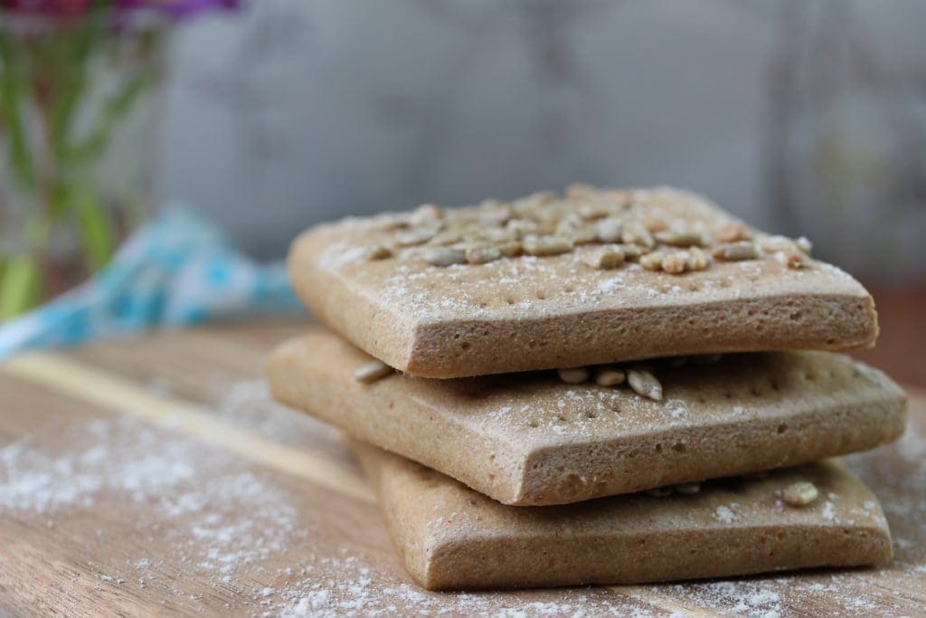 Simple gluten-free, dairy-free, egg-free sandwich thin recipe made from wholegrain free from fairy flour