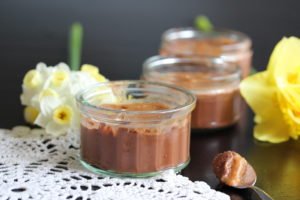 Chocolate and salted caramel pots - gluten-free, dairy-free, egg-free, nut-free, soya-free, low sugar