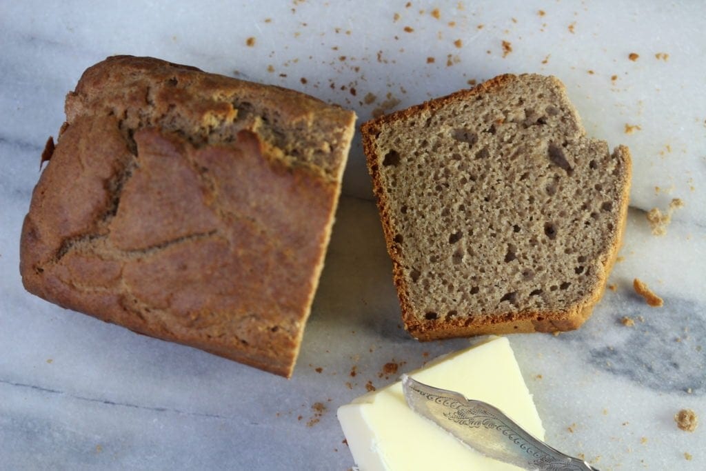 Naturally sweetened banana cake made with wholegrain gluten and rice free flour from the Free From Fairy