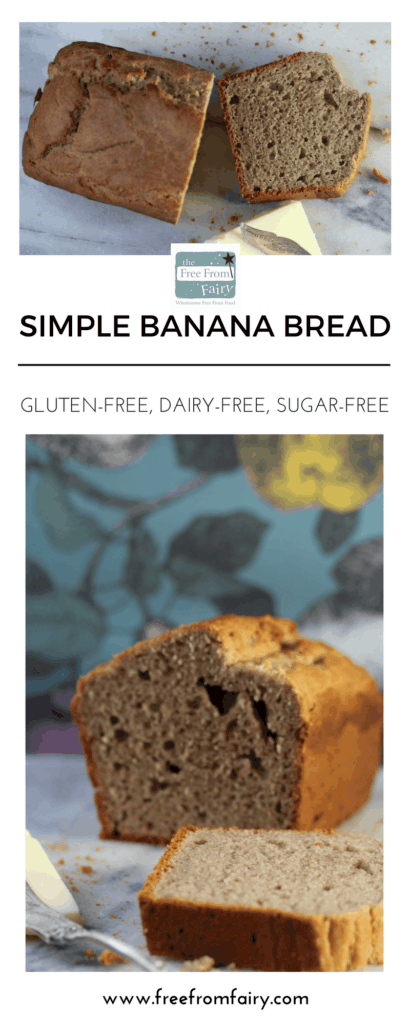 Make this simple gluten free dairy free banana bread with the Free From Fairy's wholegrain gluten-free self raising flour. Add all the ingredients together, mix and bake. Simple recipe but full of goodness and perfect for breakfast on the run!