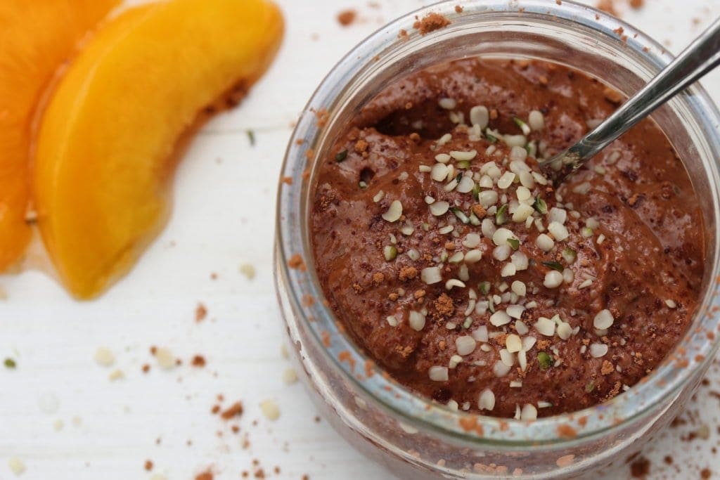 Decadent sugar-free, vegan chocolate orange pots