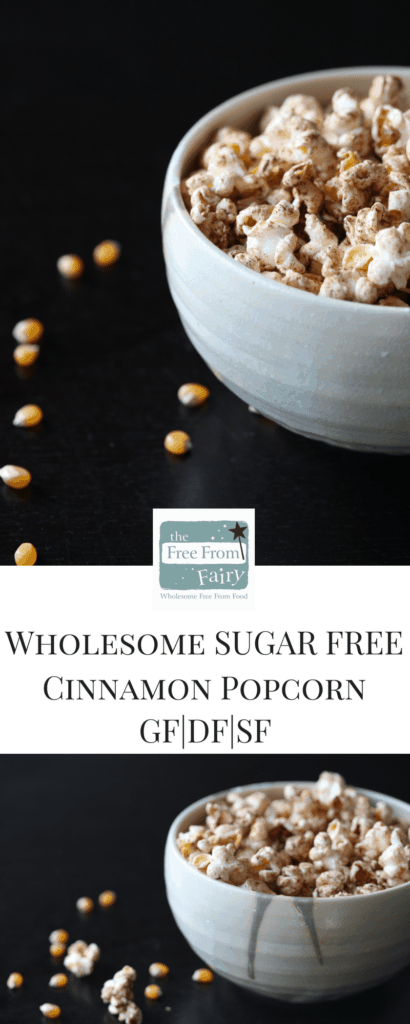 Learn how to make popcorn without burning the kernels or wasting unpopped ones. This cinnamon popcorn contains no sugar and is a delicious alternative to shop-bought popcorn. The perfect after school wholesome snack.