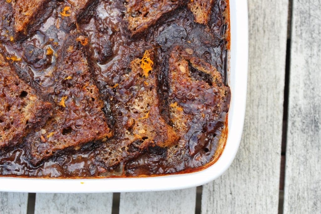 Gluten free bread and butter pudding. This chocolate orange pudding is suitable for #coeliacs and those on the #lowfodmap diet. It's also #lowsugar. #freefromfairy