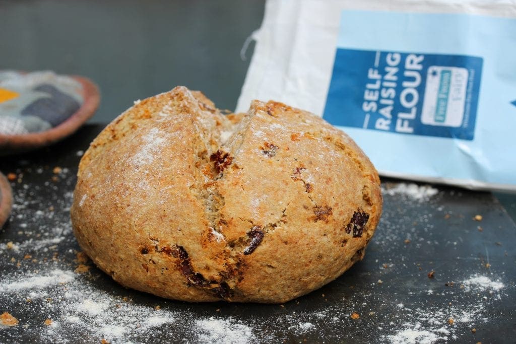 Gluten free soda bread with cheese and sundried tomatoes #glutenfree #sodabread #yeastfree #freefromfairyflour #wholegrain