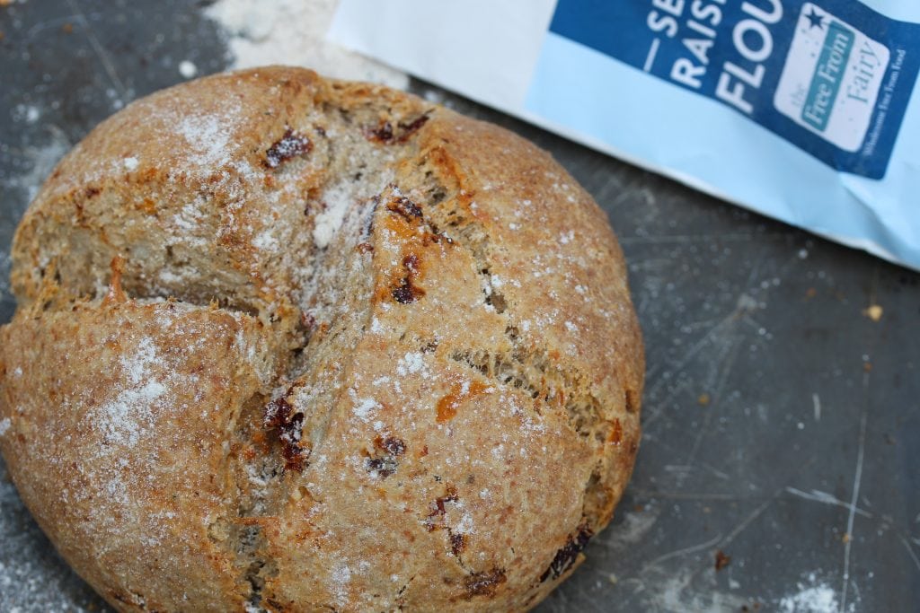 Gluten free soda bread with cheese and sundried tomatoes. #yeastfreebread #freefromfairy #glutenfree