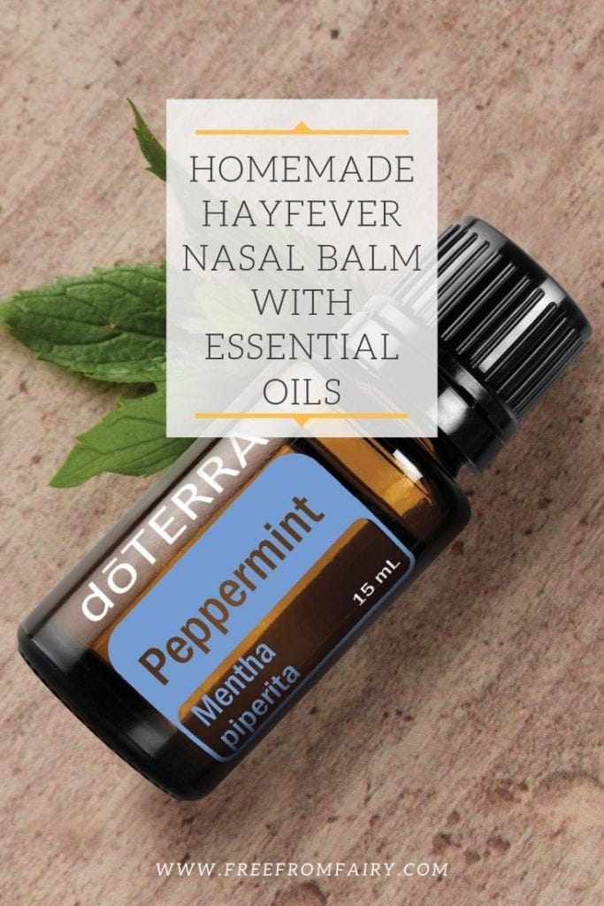 Hayfever nasal balm recipe. A HayMax copycat recipe. Traps pollen before it enters your nose. #hayfever #allergyrelief #hayfeverrelief #naturalallergyrelief