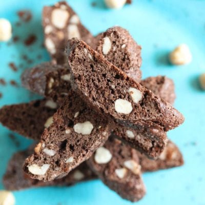 Gluten Free Biscotti With Chocolate And Hazelnuts