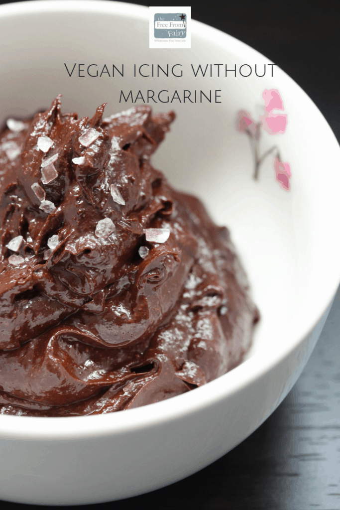 Vegan chocolate icing #dairyfreeicing #dairyfreefrosting #veganfrosting #nomargarinefrosting #nomargarineicing #freefromfairy