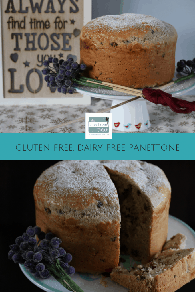 Make a gluten free (and dairy free) panettone this Christmas and wow your friends and family! #glutenfree #dairyfree #panettone #recipe #freefromfairy #glutenfreeflour