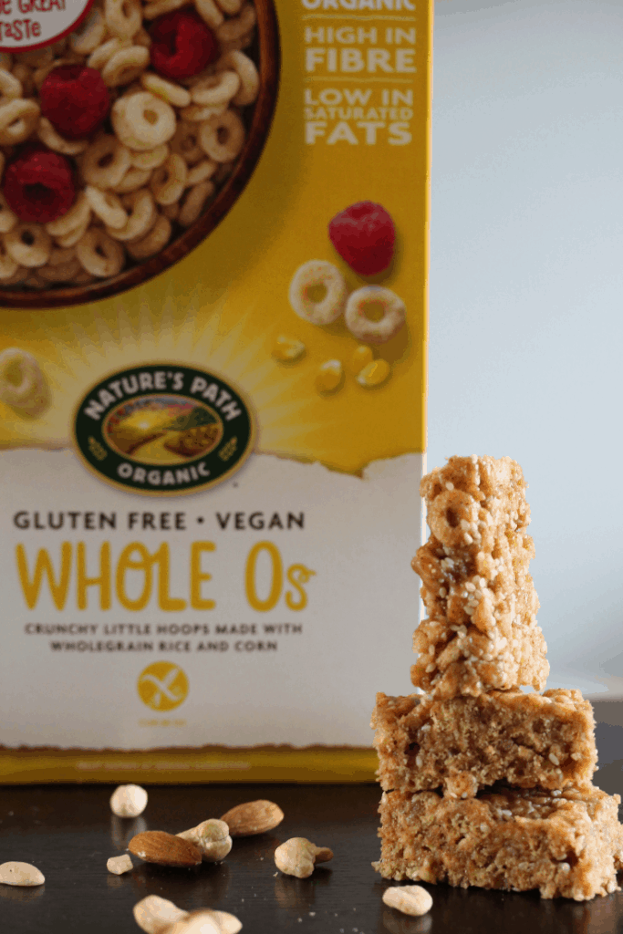 Vegan cereal bars with Nature's Path O's #glutenfree #dairyfree #eggfree #vegan #recipe #coeliac 