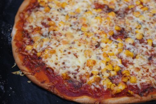 Gluten free pizza close up