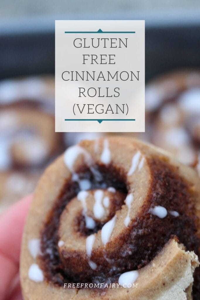 Make these easy vegan gluten free cinnamon rolls. They are made without any refined sugar, gluten, dairy or eggs. #glutenfreecinnamonrolls #vegancinnamonrolls #veganglutenfreecinnamonrolls
#glutenfreedairyfreecinnamonrolls #glutenfreecinnamonrollsrecipe #freefromfairy