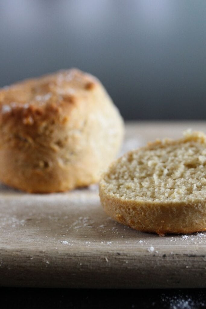 Good rise on the gluten free cheese scone.