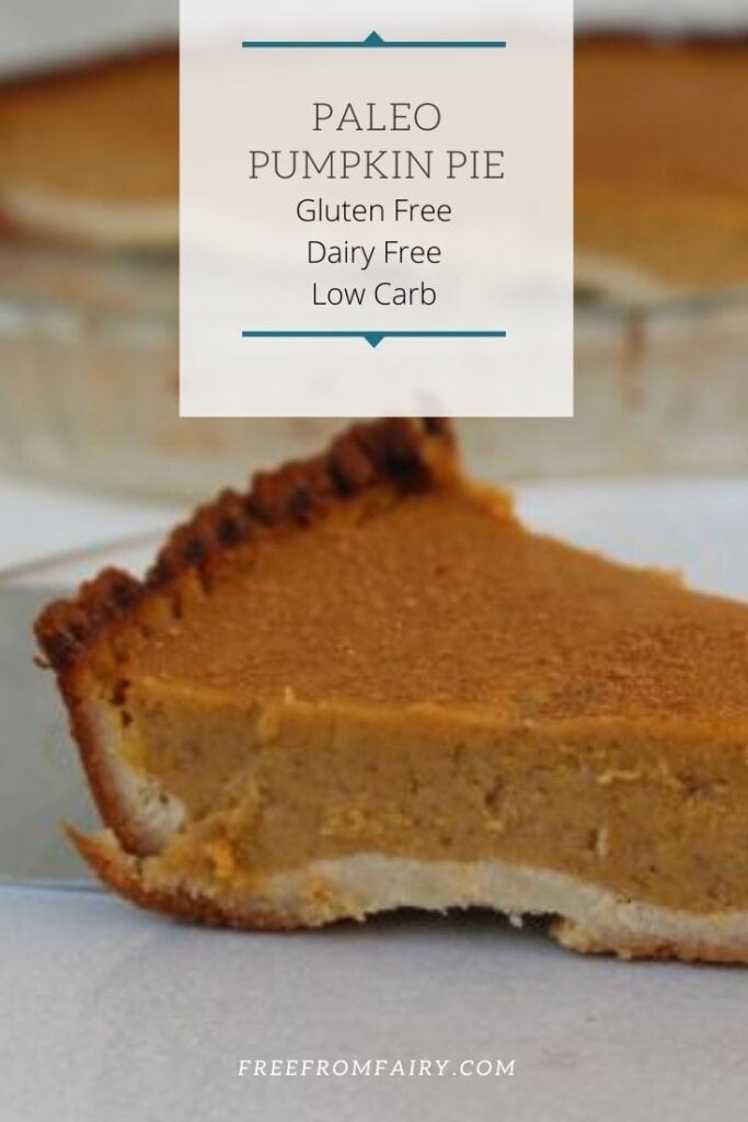 This paleo pumpkin pie can be made suitable for the keto diet as well as anyone with coeliac disease or following a refined sugar free diet. #glutenfree #dairyfree #paleopumpkinpie #glutenfreepumpkinpie