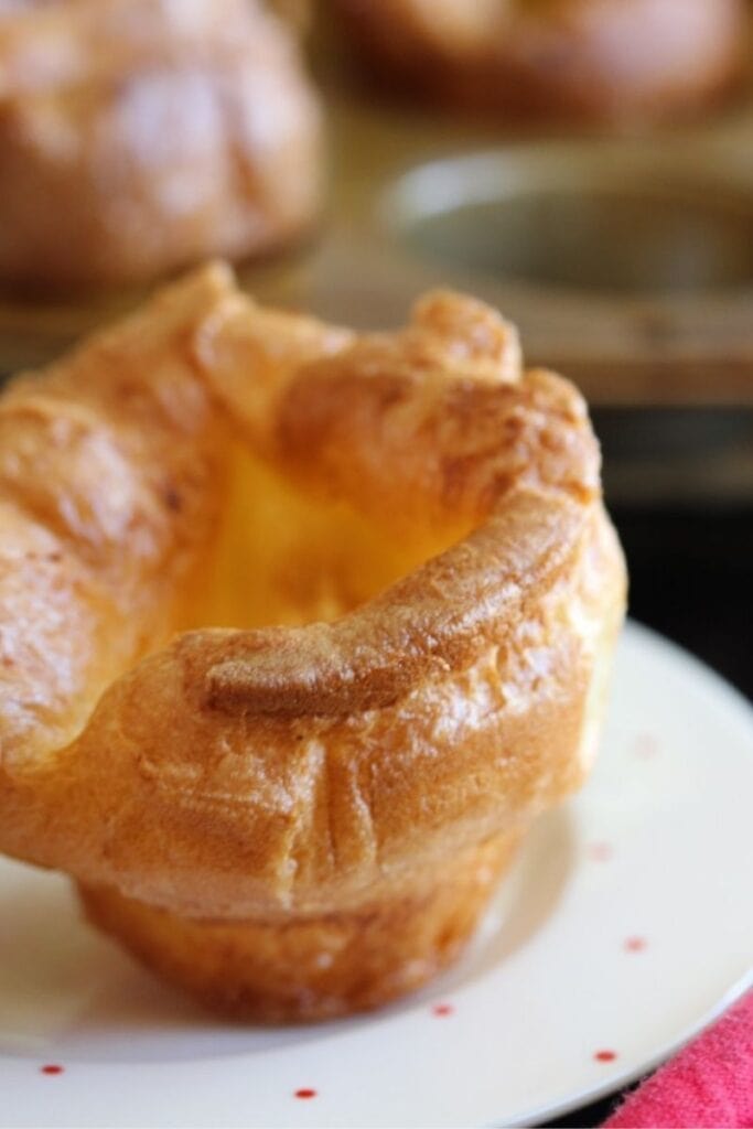 Close up photograph of my gluten free Yorkshire puddings.